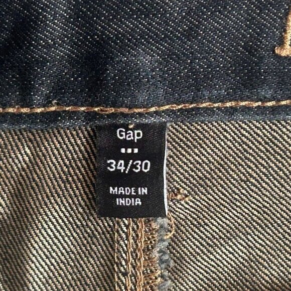 Gap Premium Boot Fit Straight Blue Denim Jeans Men's Size Dark Wash 34W x 30L - Picture 12 of 12